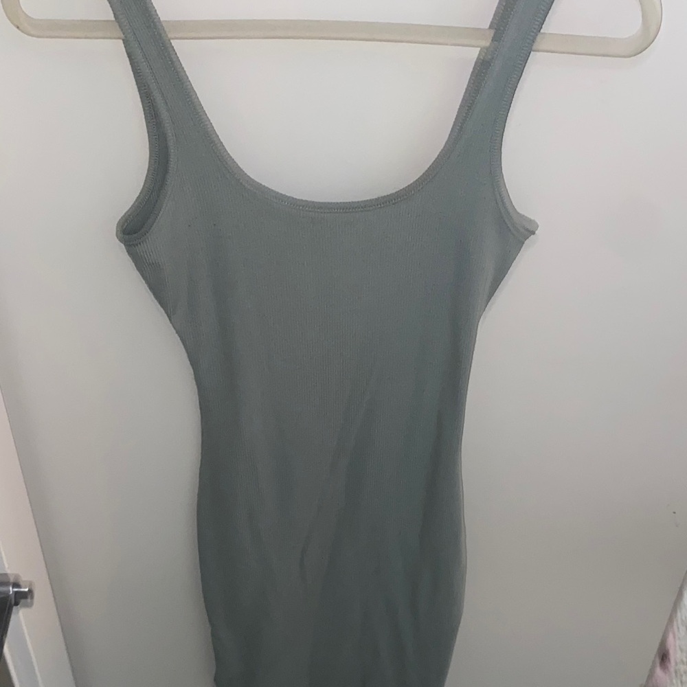 Sleek Gray Tank Dress